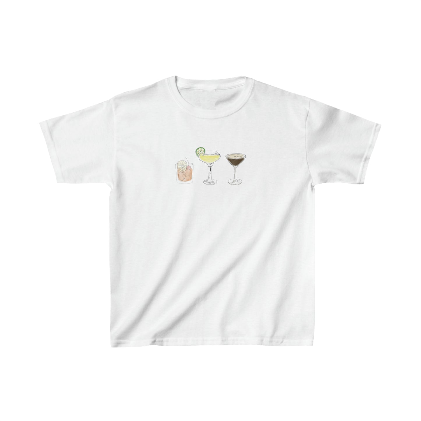 Cocktails Please! Boxy Fit Baby Tee