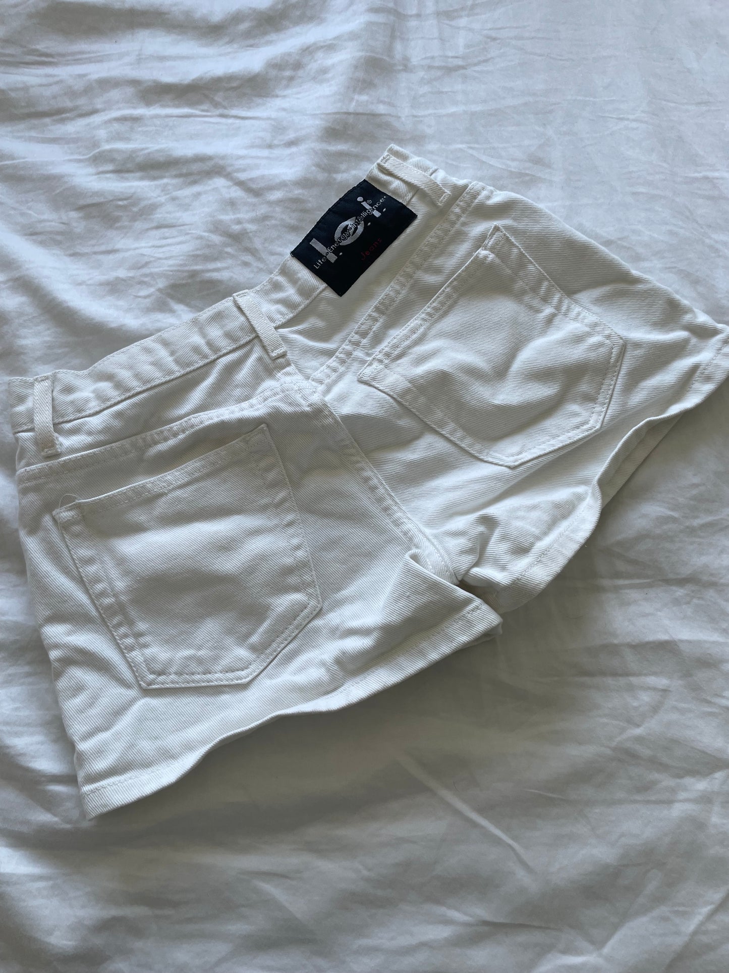 White LEI shorts
