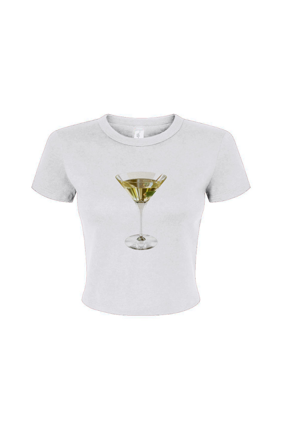 Martini & an olive baby tee