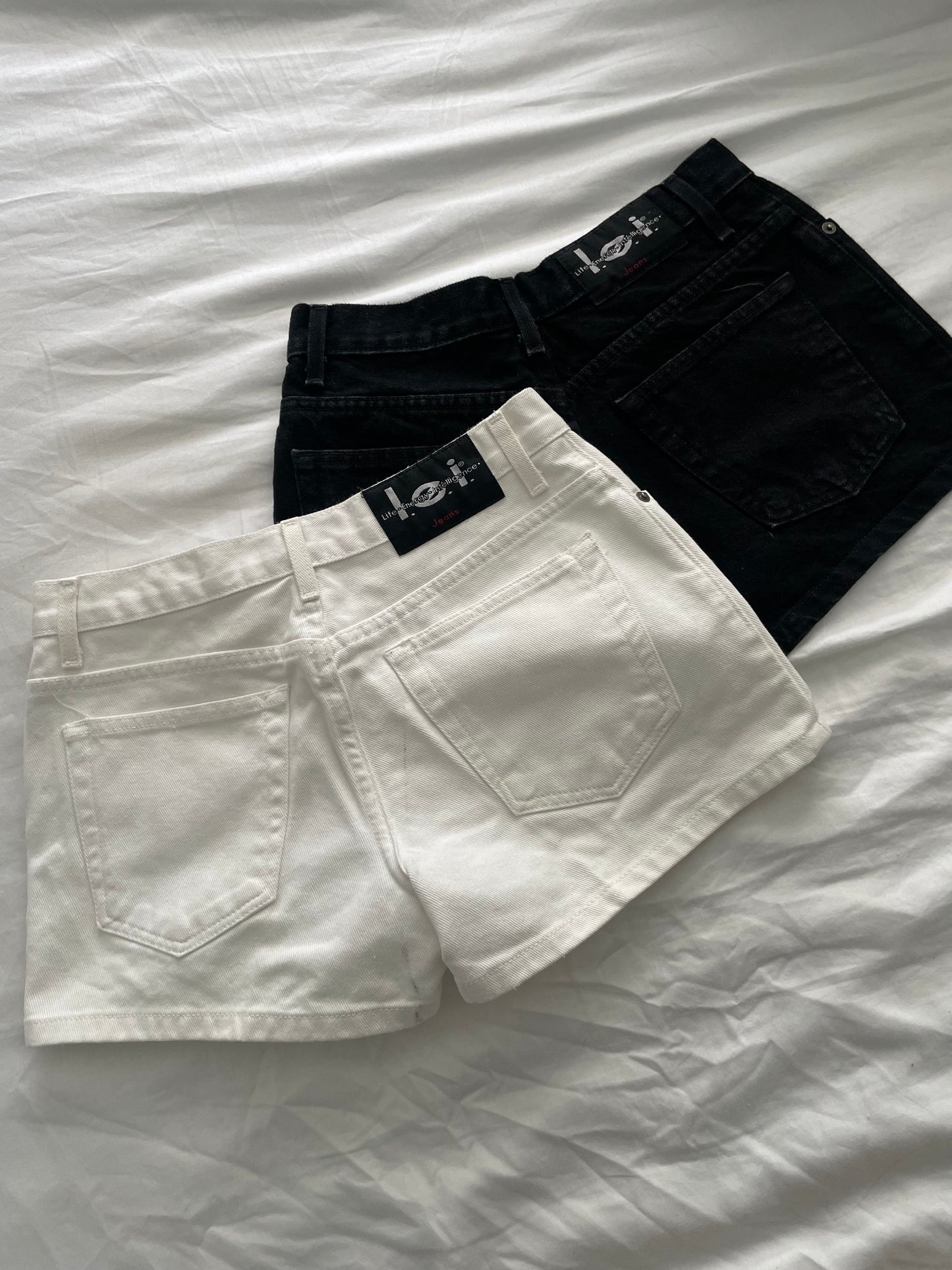 White LEI shorts