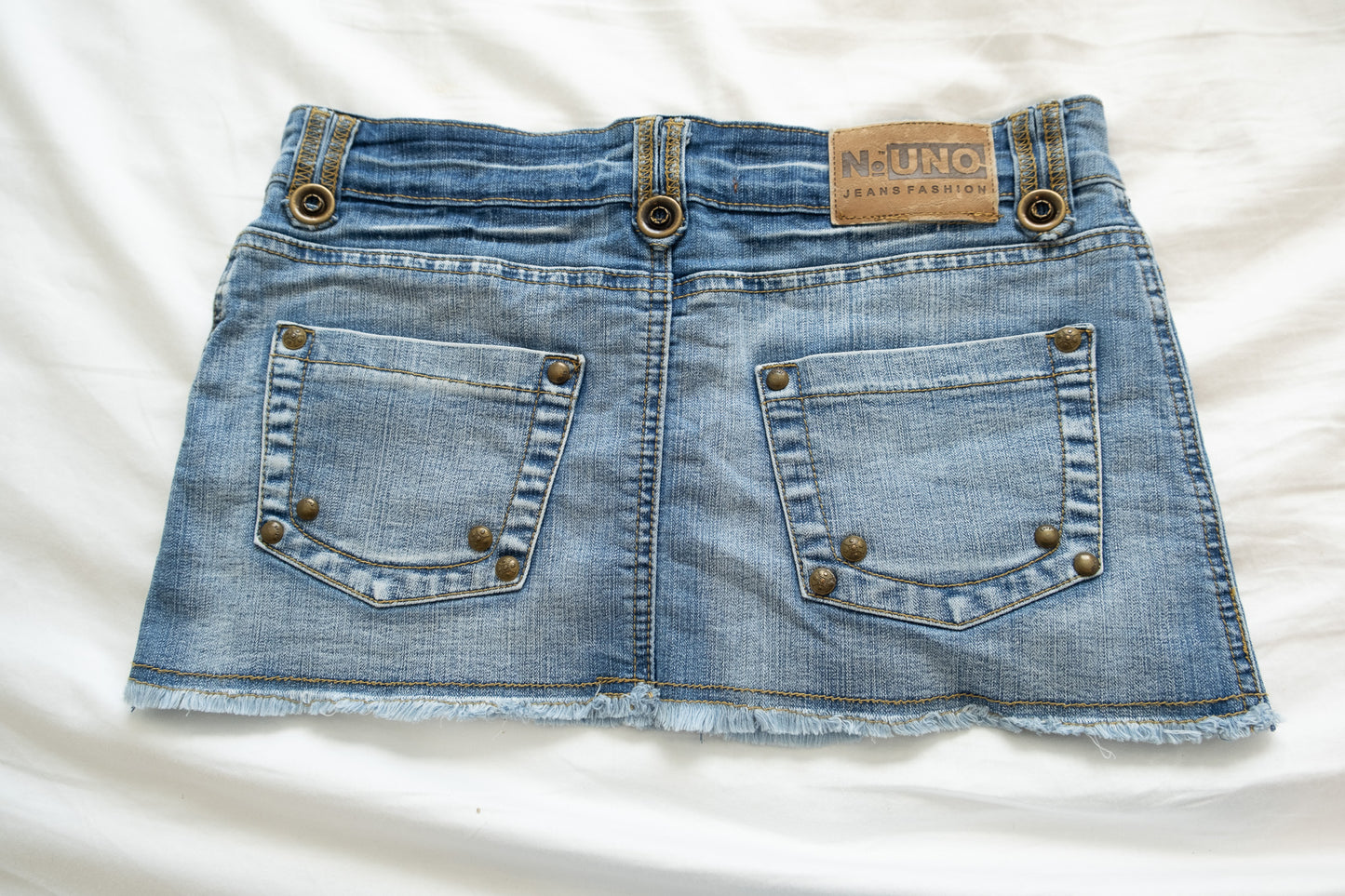 Mini denim skirt