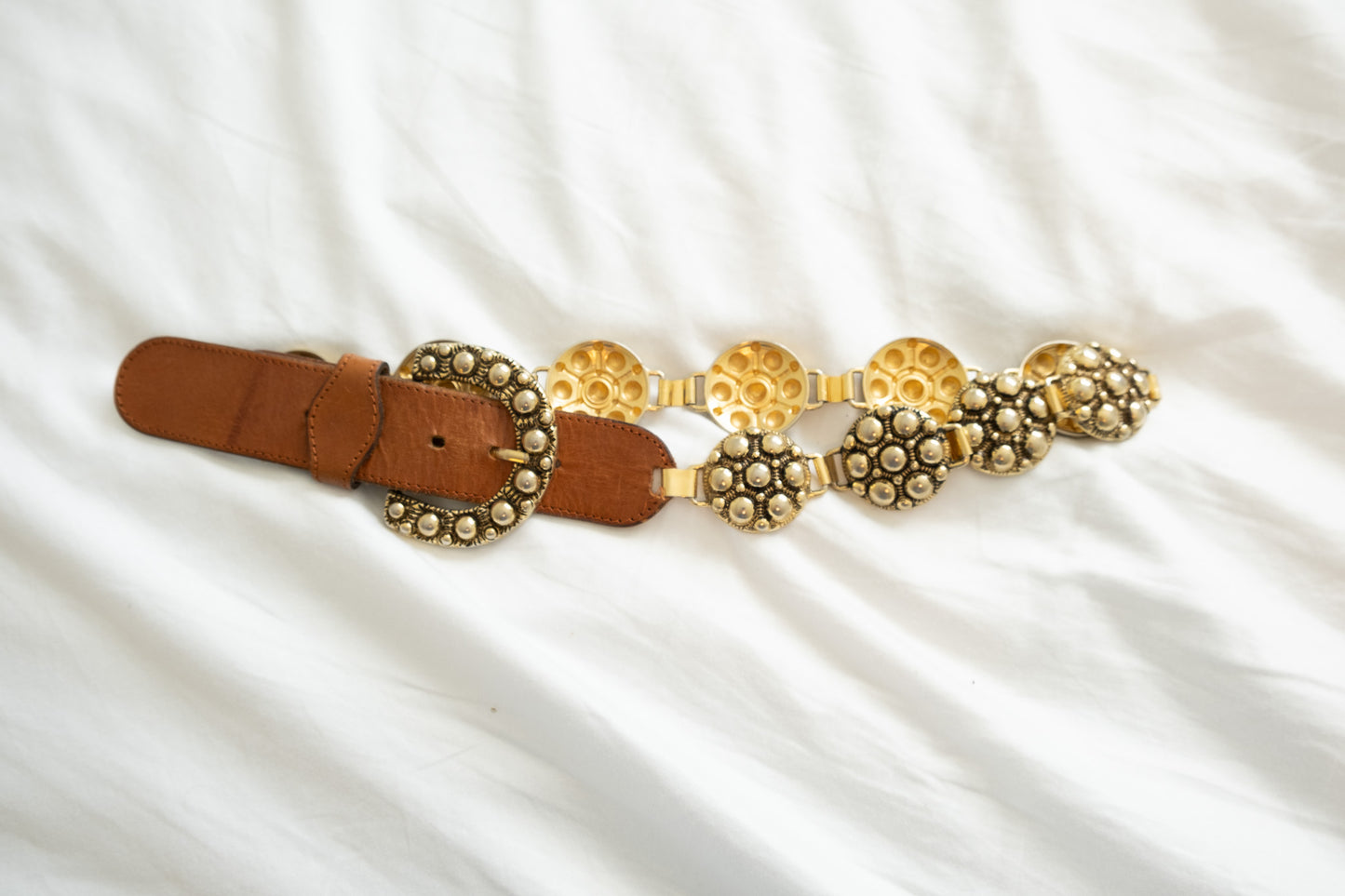 Gold medallion belt