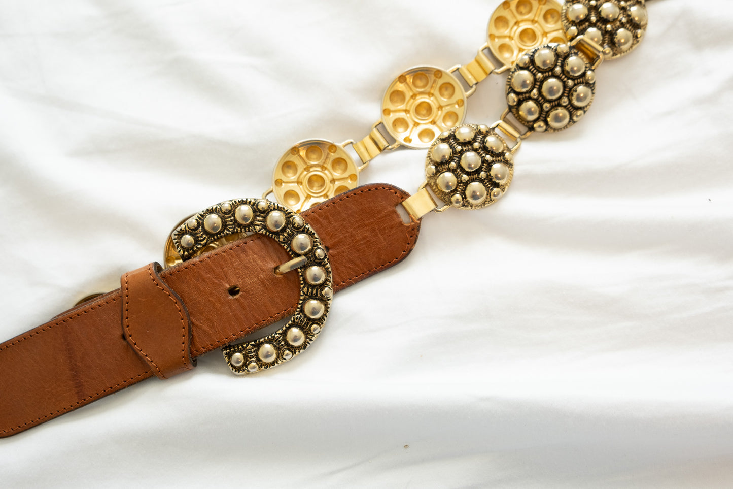 Gold medallion belt