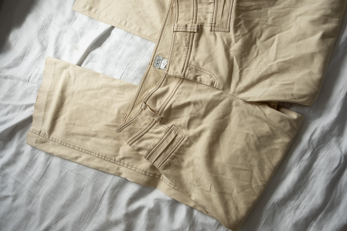 Wide leg cream trousers