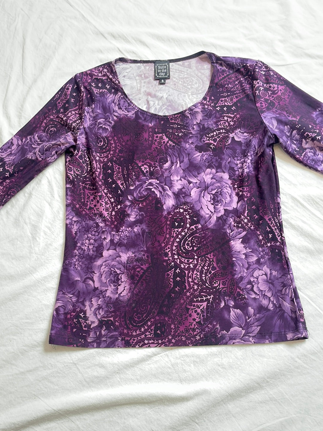 Y2k paisley purple top