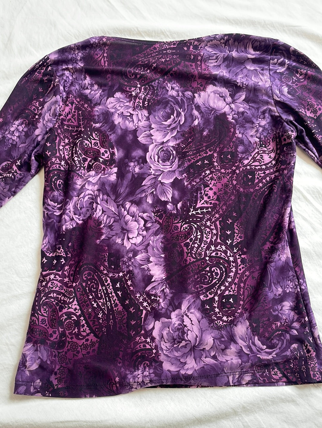 Y2k paisley purple top