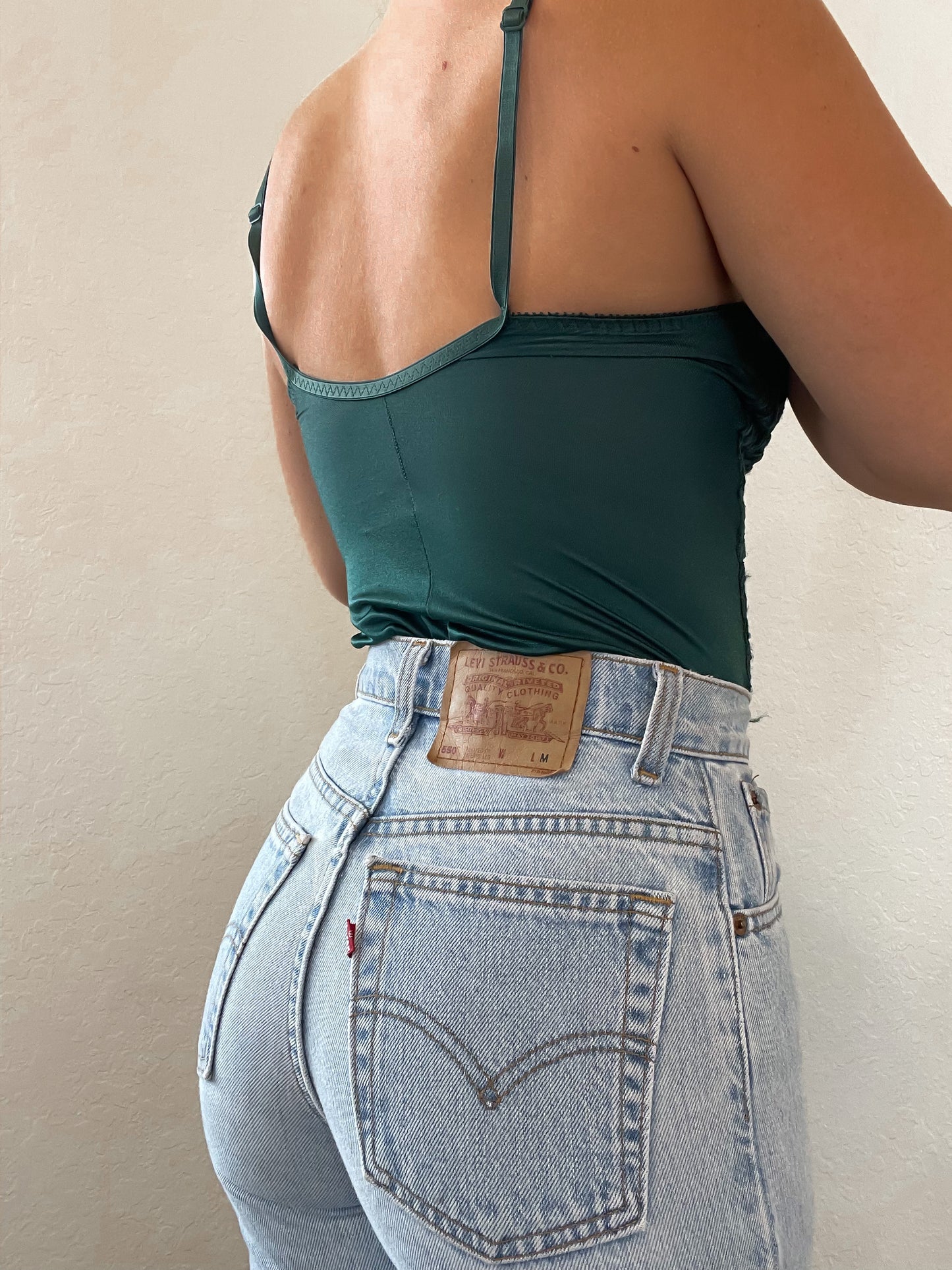 Gold label VS emerald lace bodysuit