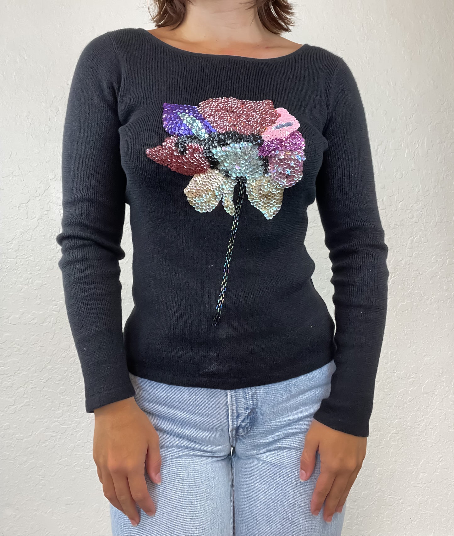 90s cache flower sweater
