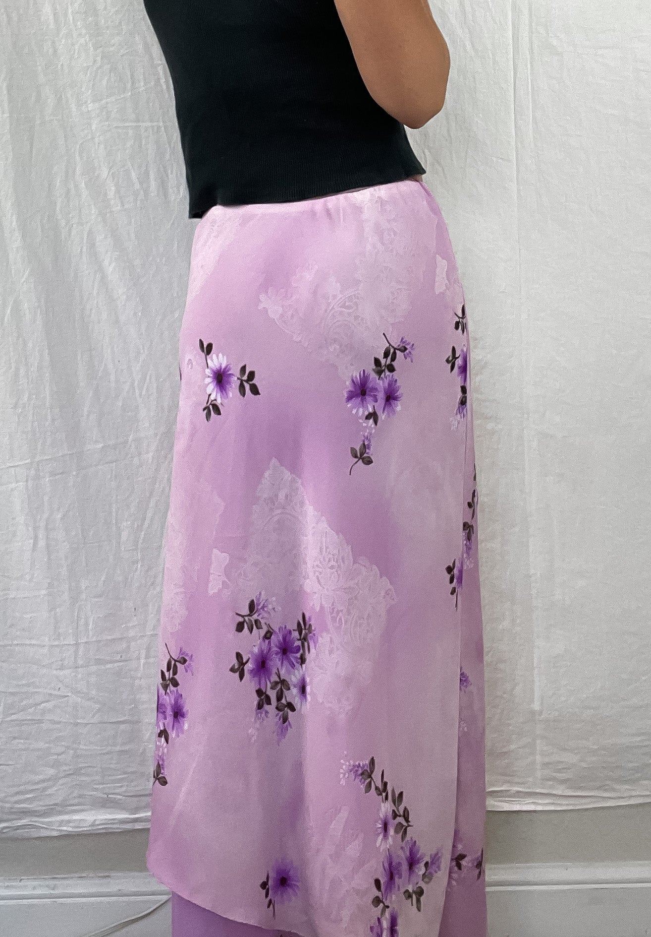90s purple maxi skirt