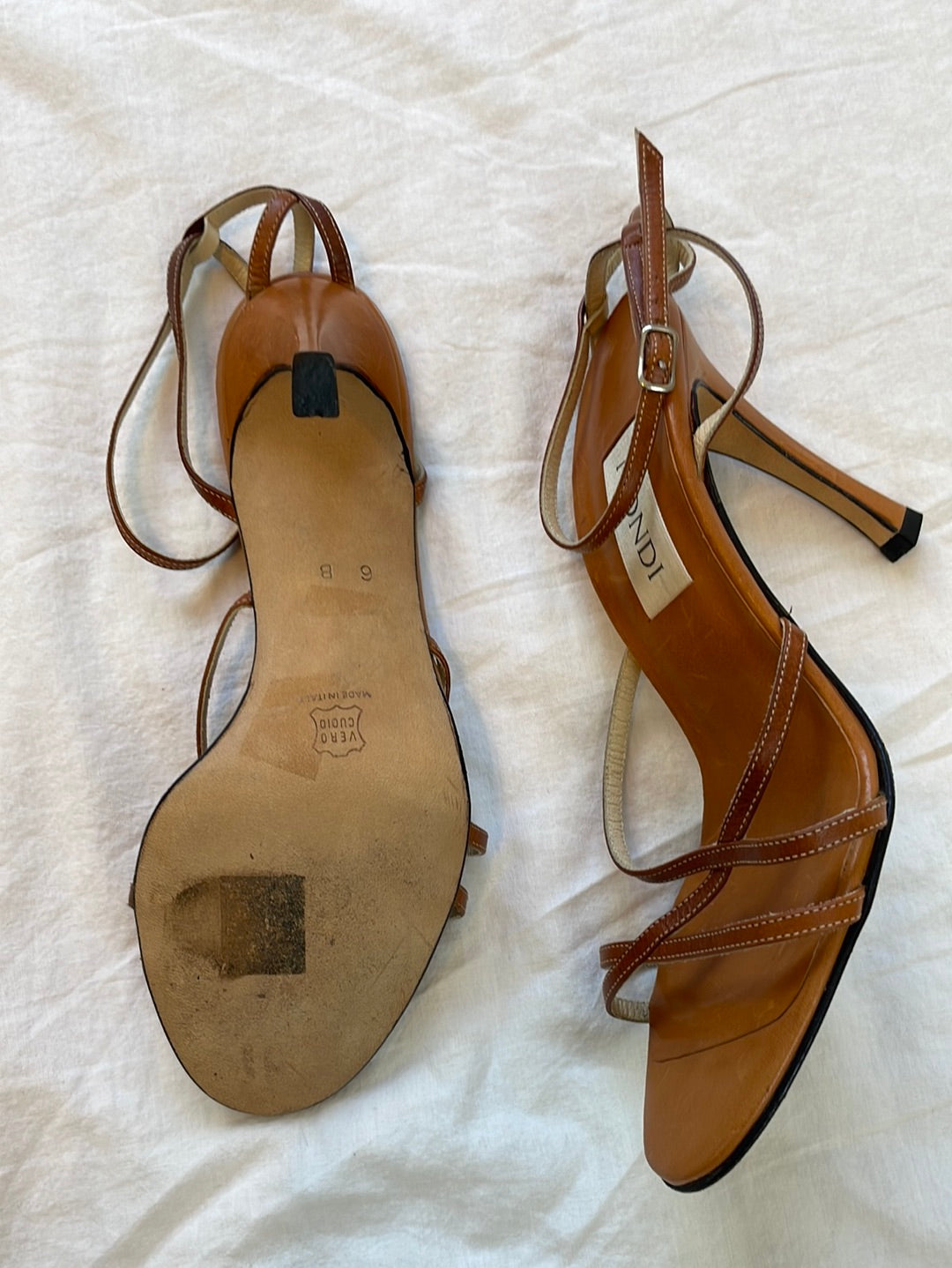 Tan mondi strappy heels