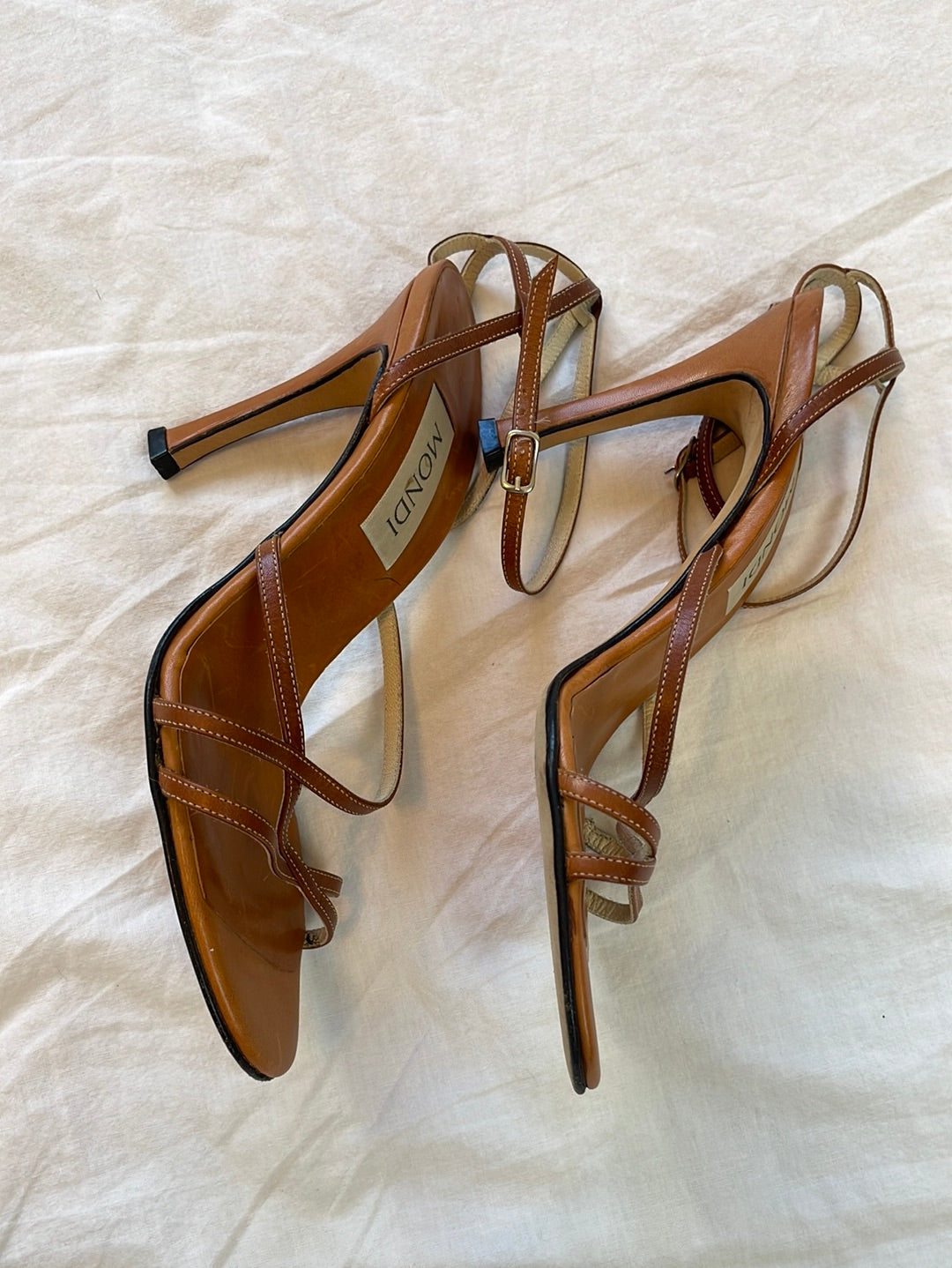 Tan mondi strappy heels