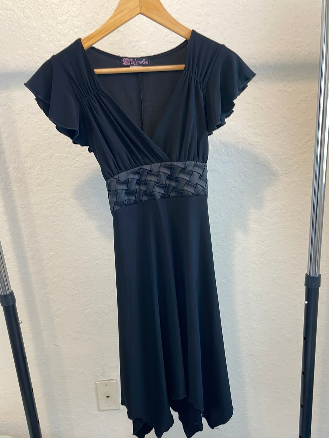 Y2k black asymmetrical dress
