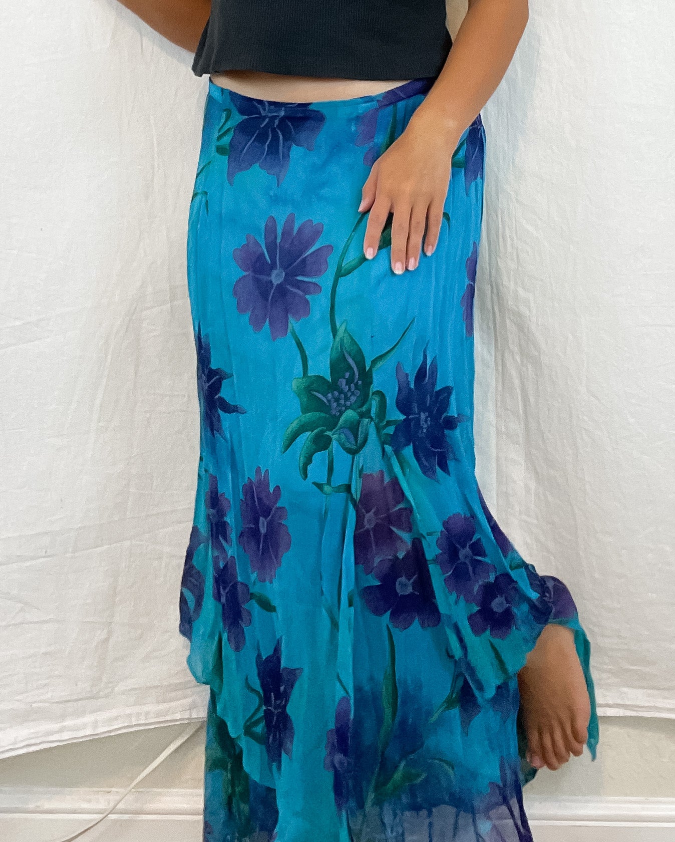 Floral maxi skirt