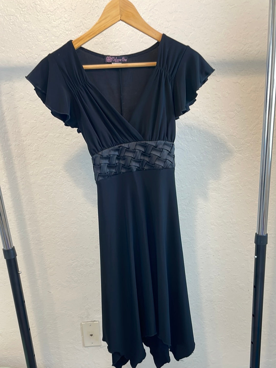 Y2k black asymmetrical dress