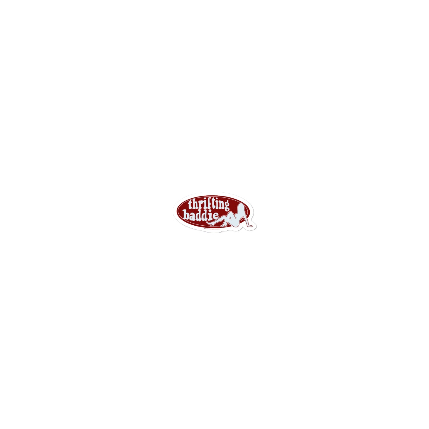 'thrifting baddie' sticker