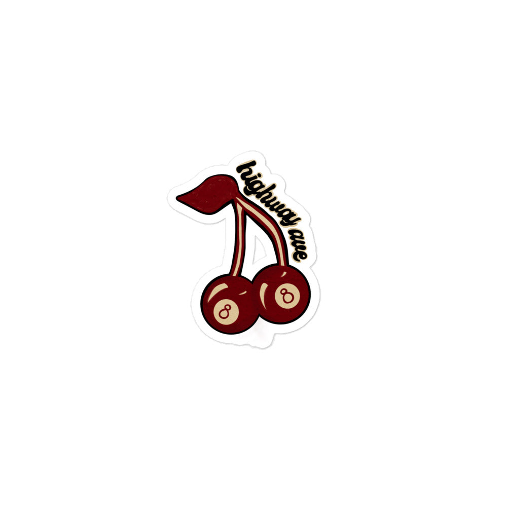 Highway Ave 8-ball Cherry Sticker