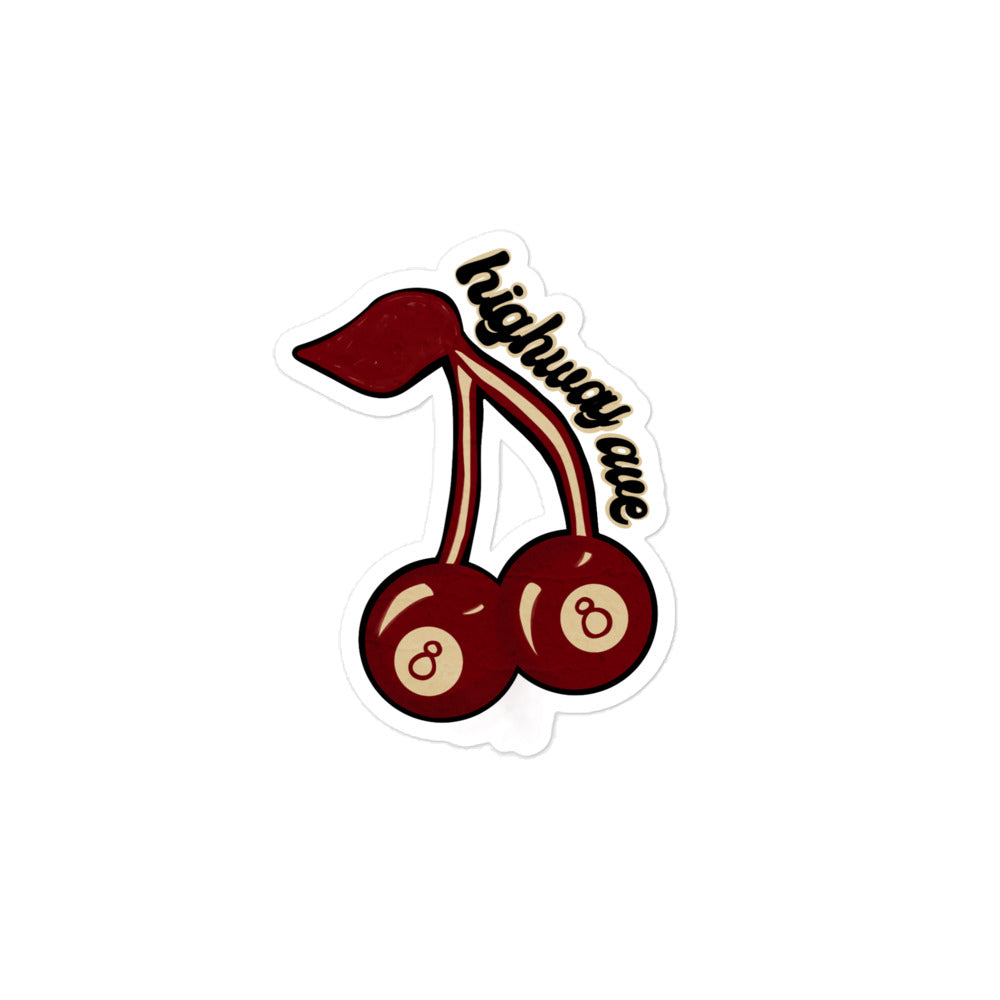Highway Ave 8-ball Cherry Sticker
