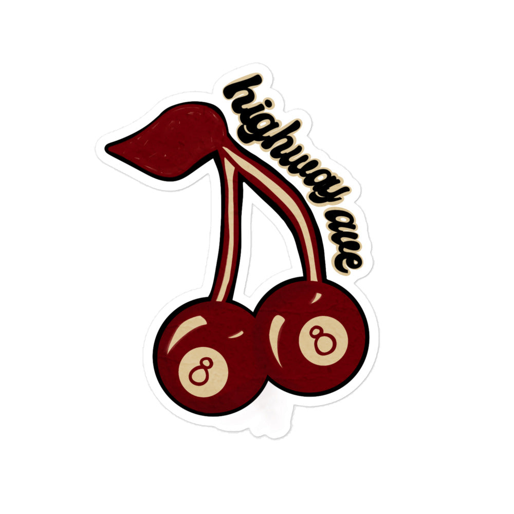 Highway Ave 8-ball Cherry Sticker