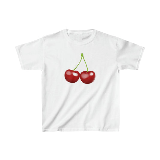 Cherry Boxy Fitted Baby Tee