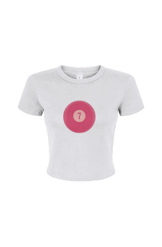 Pink 7 Ball Fitted Baby Tee