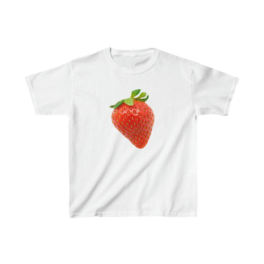 Strawberry Boxy Fitted Baby Tee
