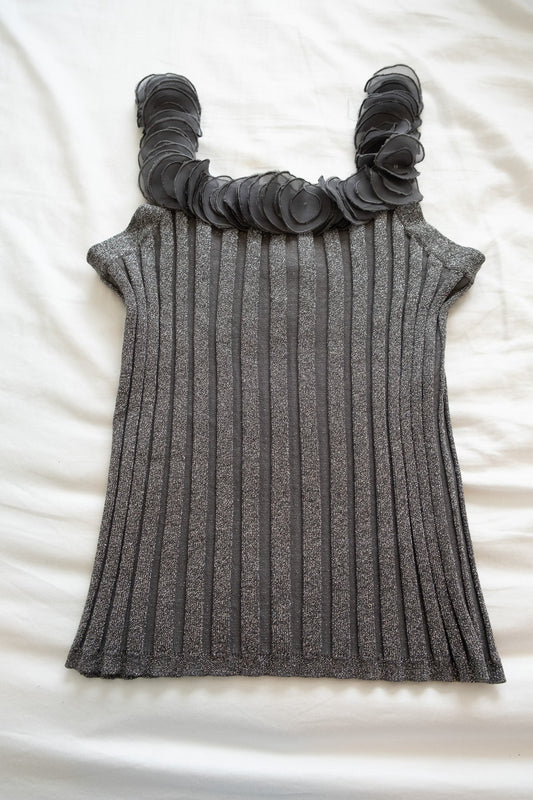 Gray sparkly tank top