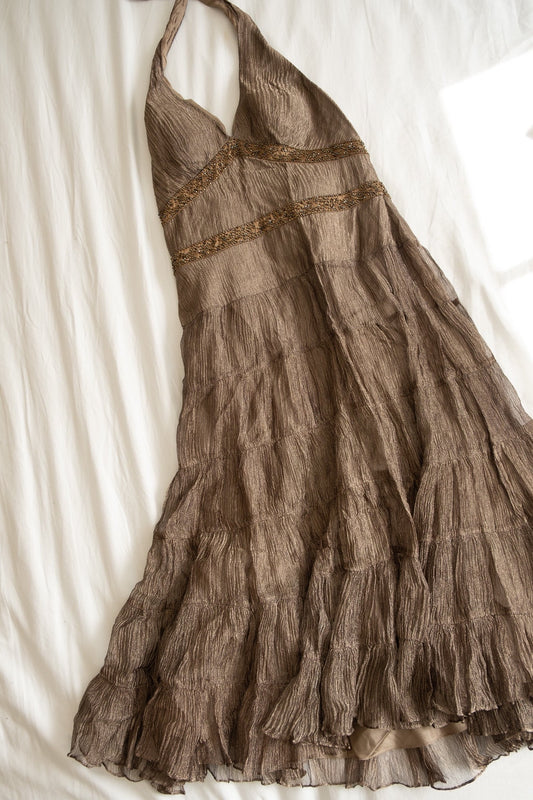Cache maxi halter dress