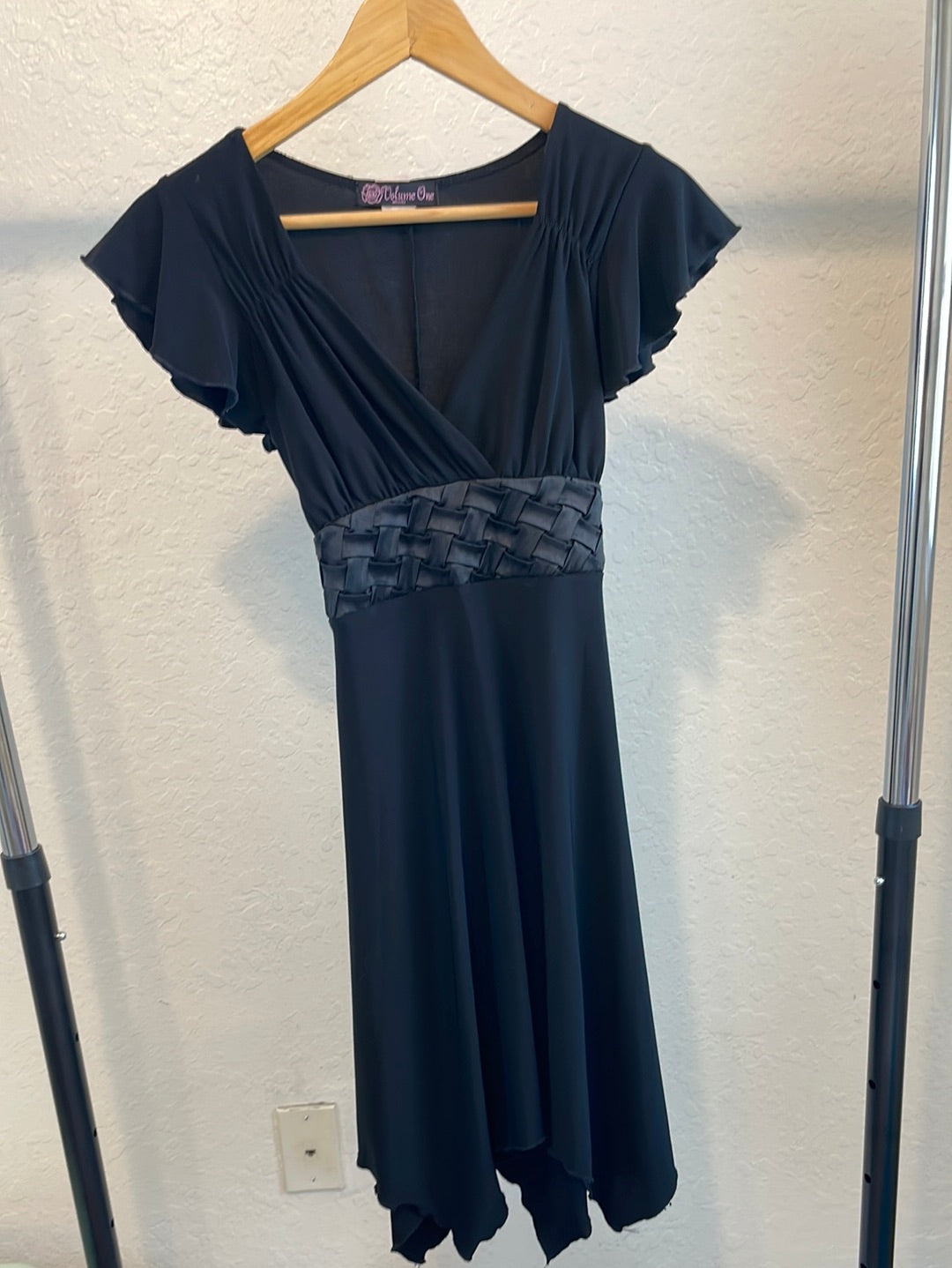 Y2k black asymmetrical dress