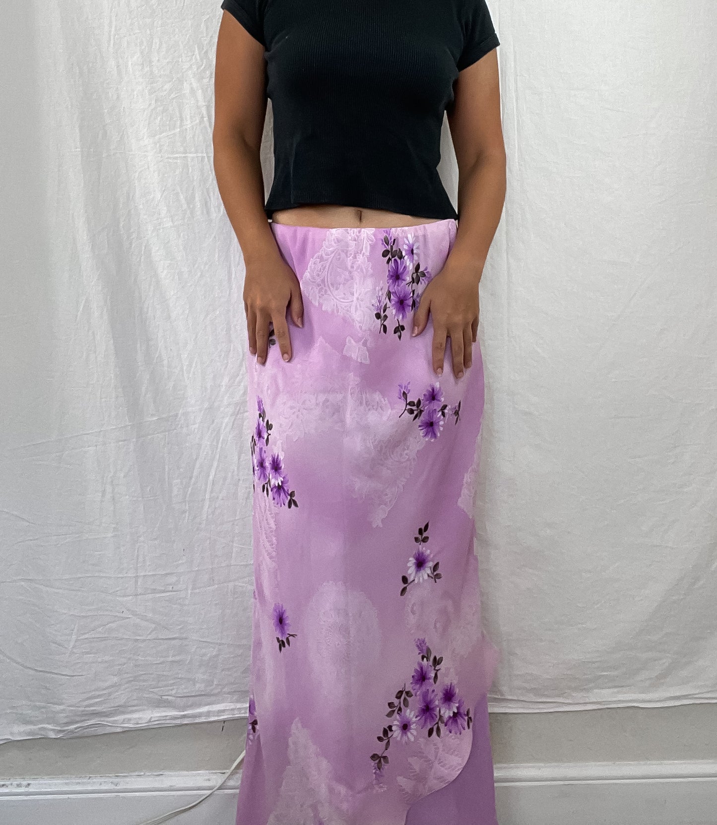 90s purple maxi skirt