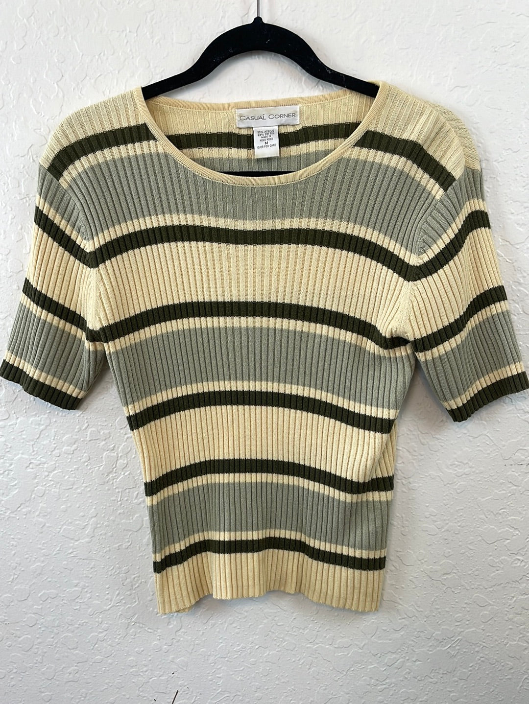 Striped ribbed top