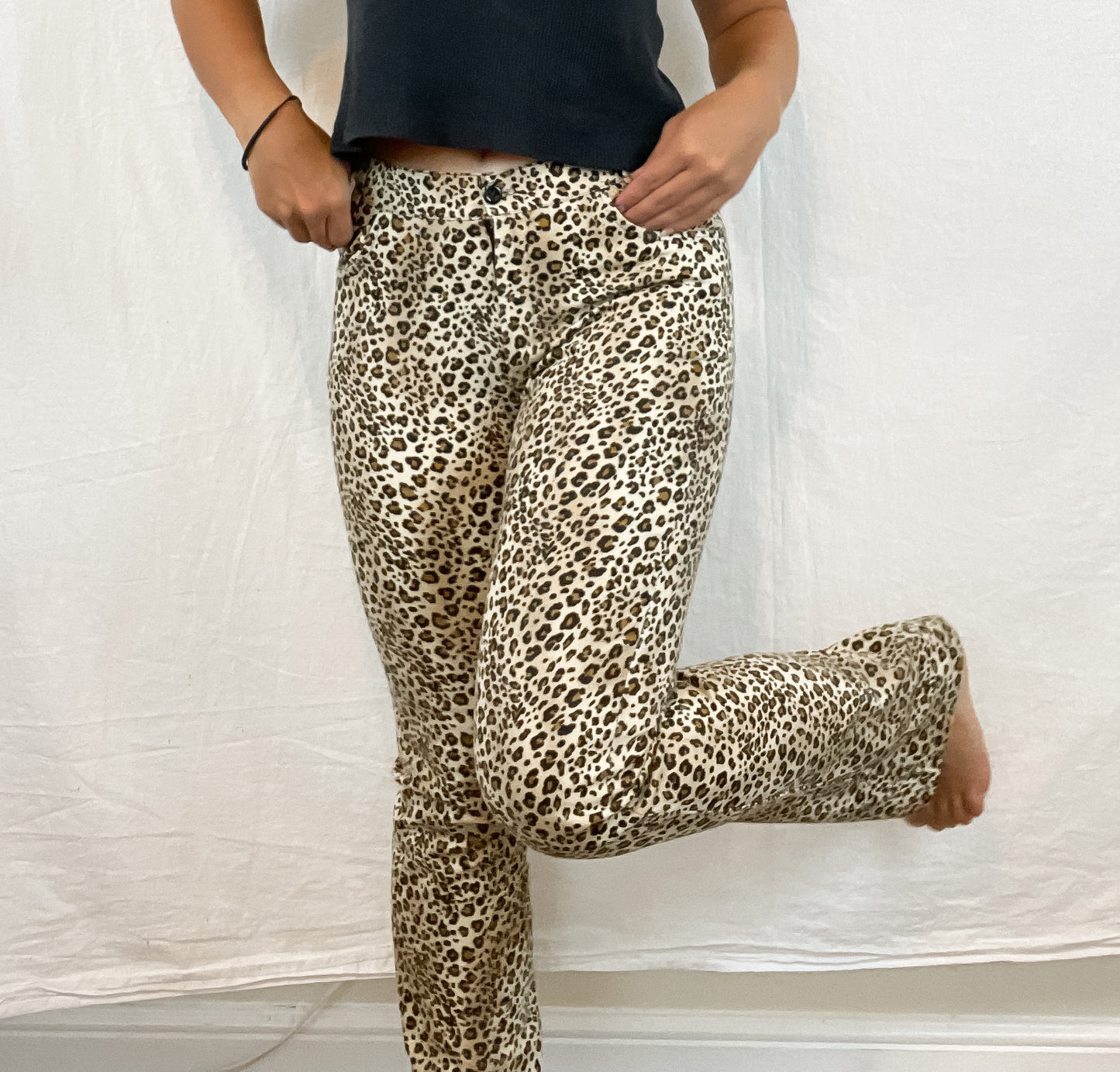Cheetah flare pants