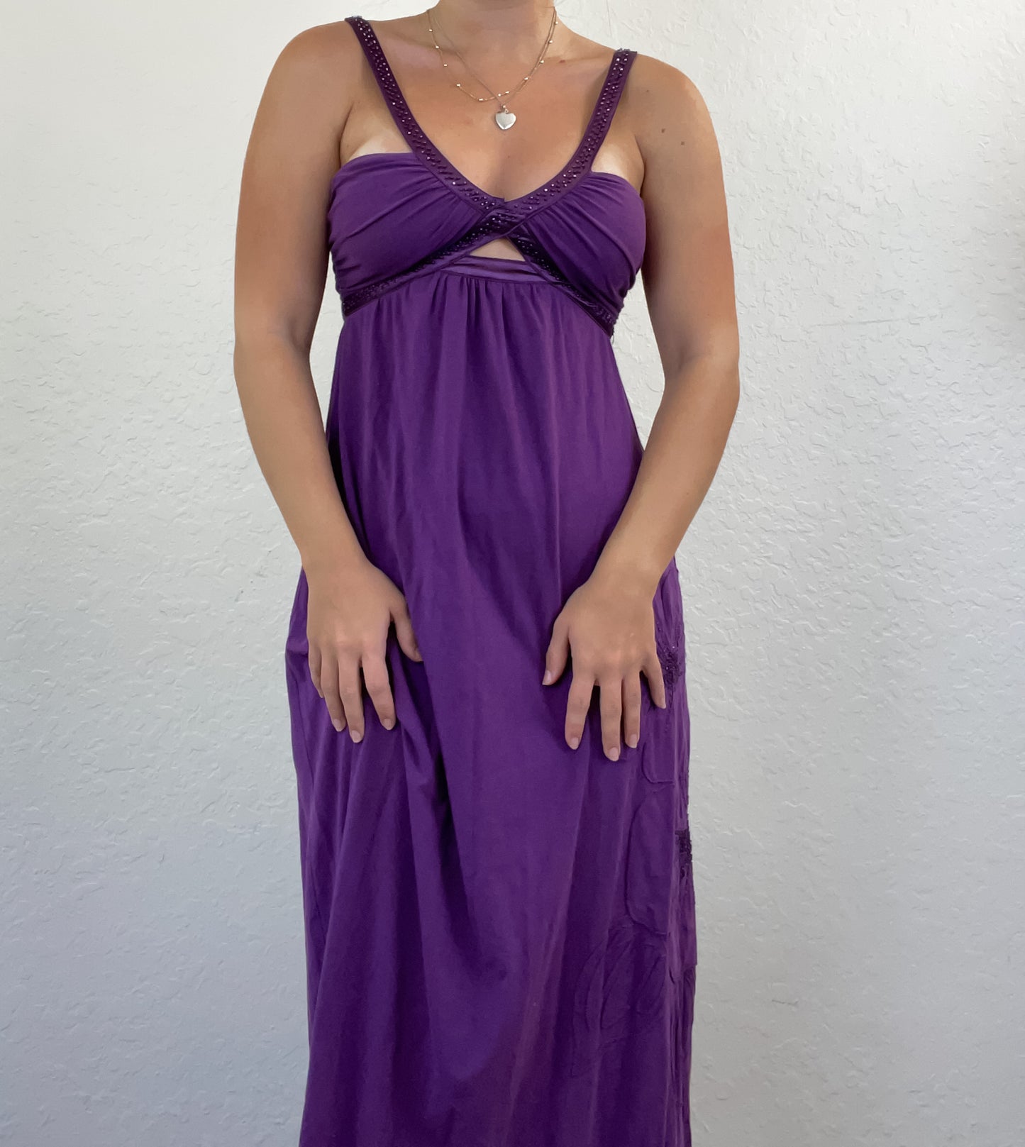 Y2k purple maxi dress