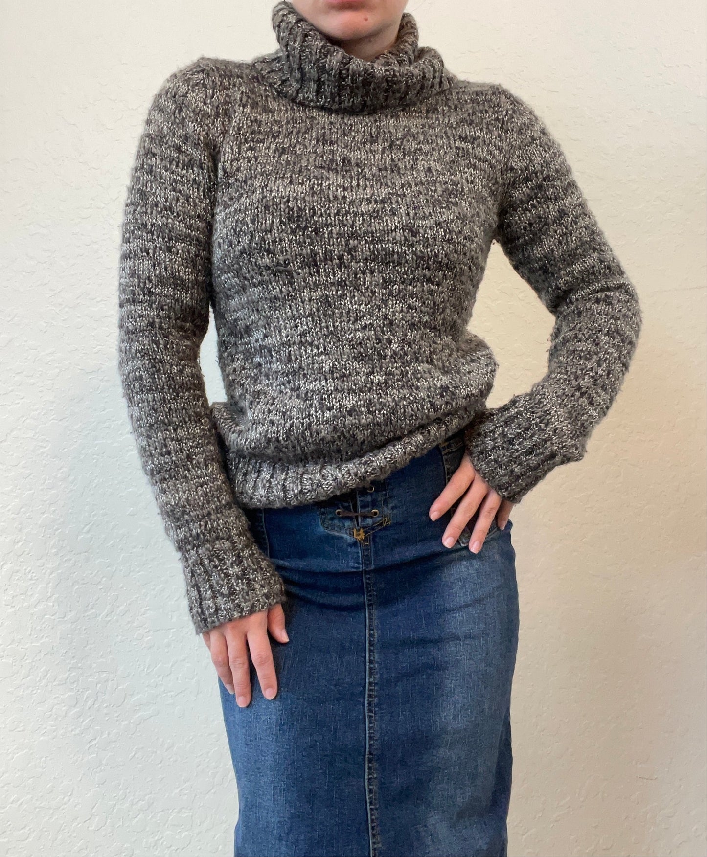 Knit turtleneck sweater