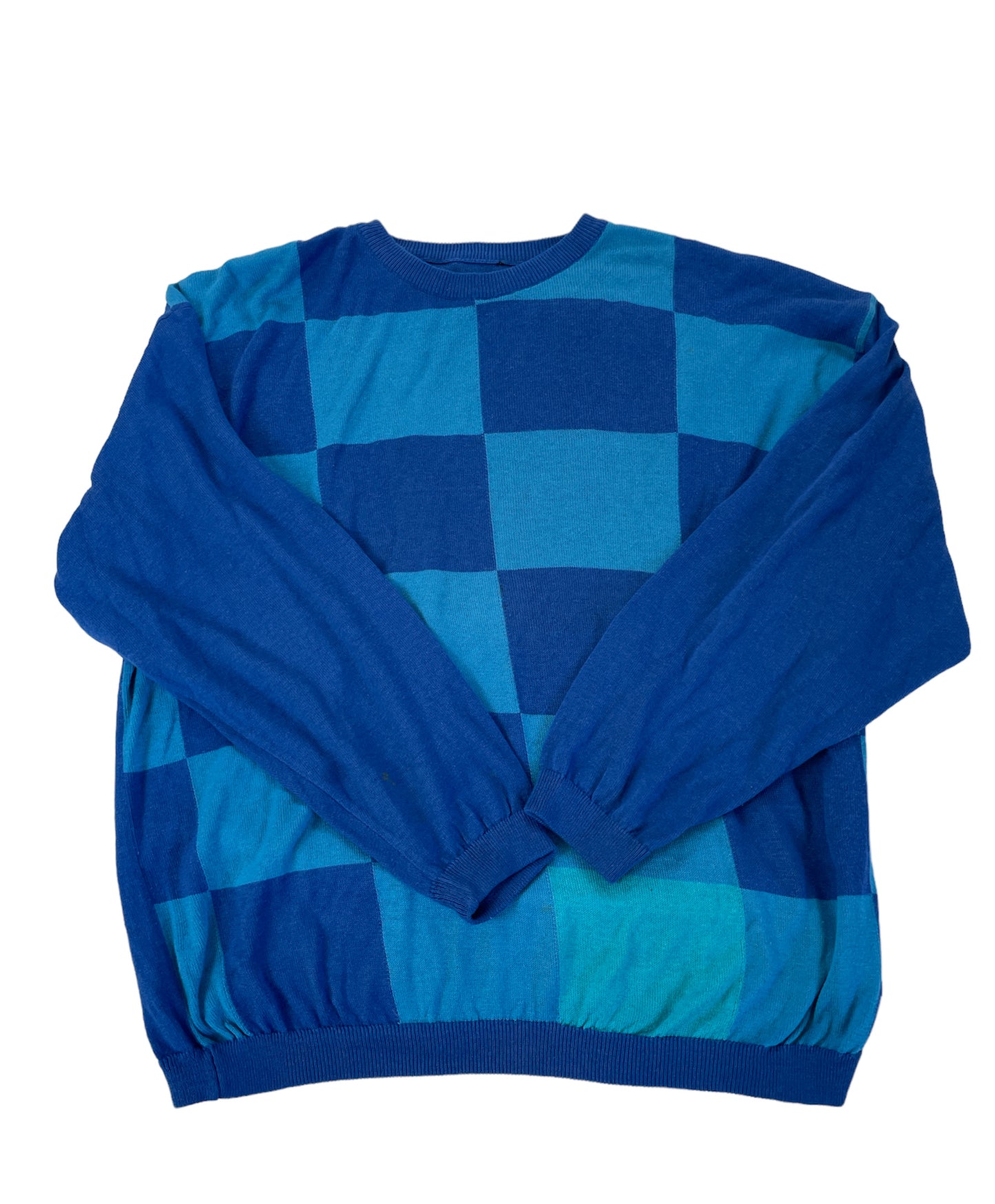 Blue checkered sweater