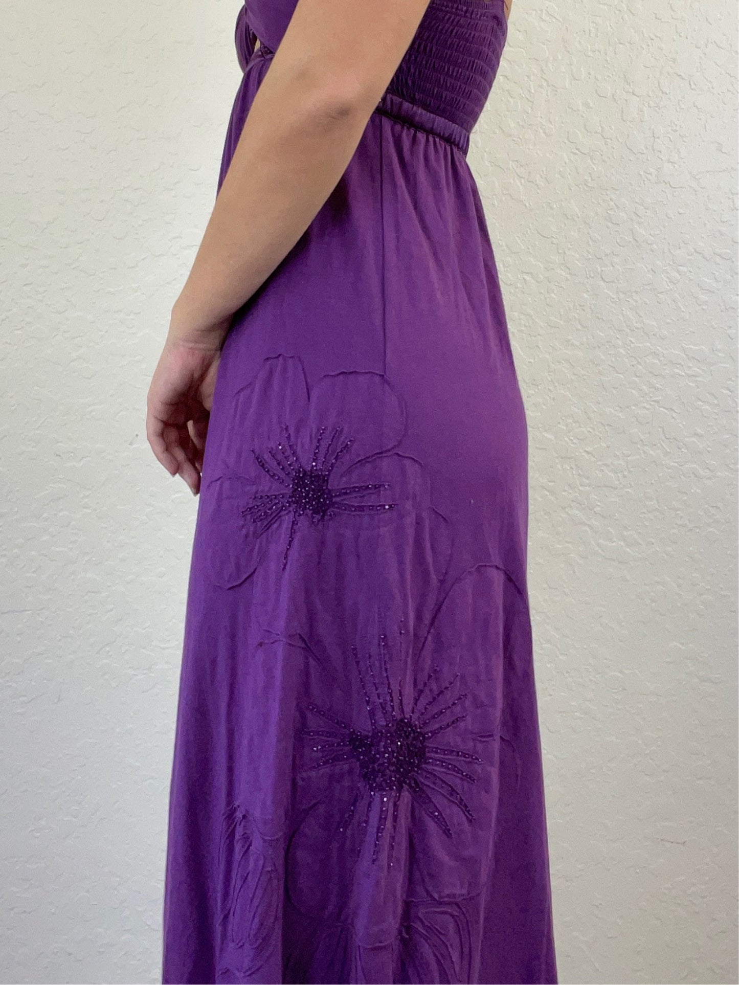 Y2k purple maxi dress