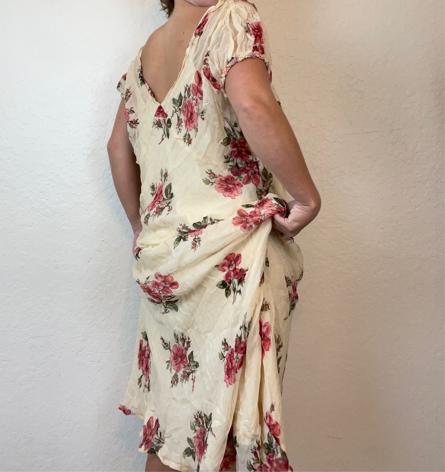 90s floral spring dress